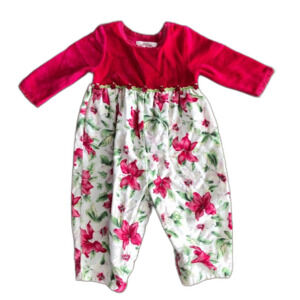 {Baby Lulu} Vintage Holiday Poinsettia Outfit